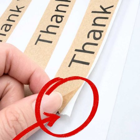 Easy-tear edge printed kraft paper tape (with release paper)